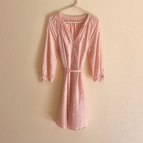 ANN TAYLOR PINK WHITE FLOWER TIE DRESS 🌸 - Picture 2 of 6